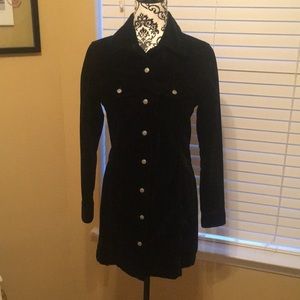 Black velvet coat